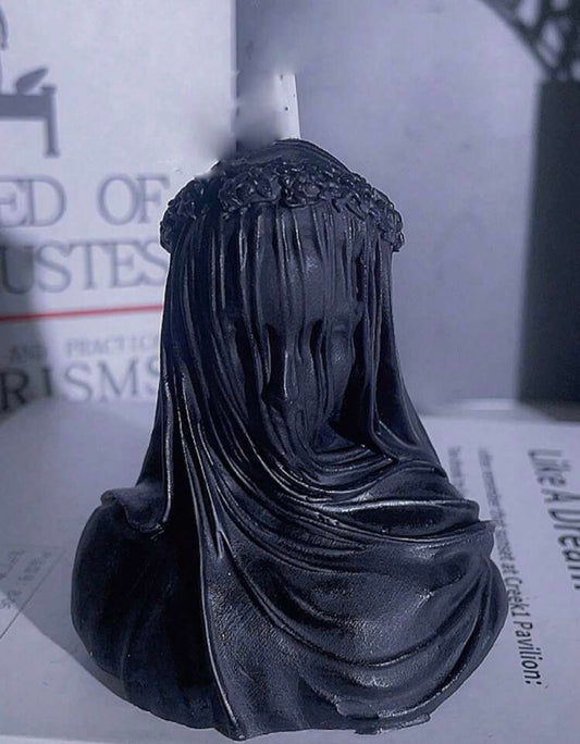 Veiled Woman Black Candle